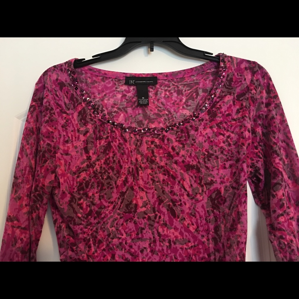 INC embellished burnout T-shirt